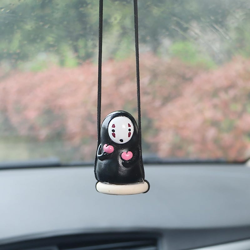 WYJS Anime Car Accessories of No Face Man loving Car Pendant Hanging Swing, for Car Rear View Mirror Accessories - Image 4